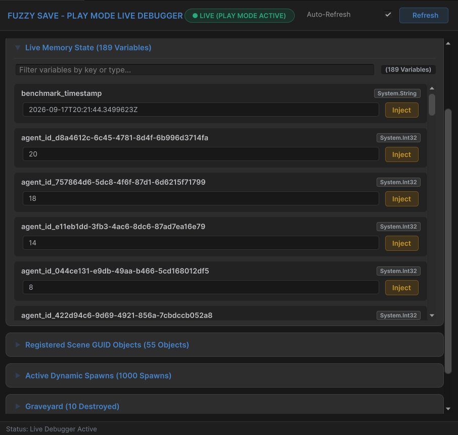 Play Mode Live Debugger Injection